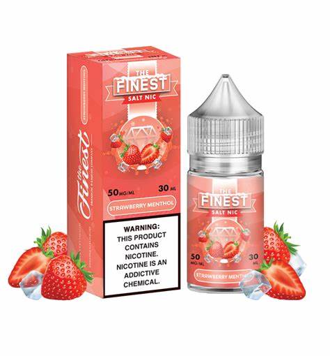 The Finest Strawberry Menthol Salt Nic Juice
